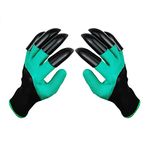 DCCPAA 1 Pair Garden Gloves with Claws,Claw Gardening Gloves for Digging,Planting, Weeding, Seeding-Waterproof, Best Gardening Gifts for Men and Women-Green