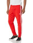 adidas Originals Men's Adicolor Classics Superstar Track Pants, Vivid Red, Medium