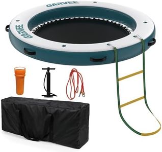 Inflatable Water Hammock Floating Dock Mesh, 10FT/8FT Sunchill Float Ring Heavy Duty River Floats Lake Raft for Tanning Pool Float Island Platform Pad Mat Party