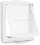 PetSafe Original 2 Way Pet Door - Manual Lock, Durable Frame, Multiple Colours - Medium, White