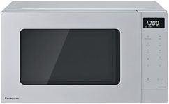 Panasonic NN-ST23QMBPQ 20L Solo Microwave Oven with Glass Tray, 800W, Auto Defrost, 8 Auto Programmes, LED Display, 5 Power Settings, Digital Timer, Silver