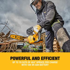 DEWALT 18V XR Compact Chainsaw – Cordless, Lightweight