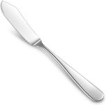 KEAWELL Premium 7" Louise Butter Knives: Set of 4, 18/10 Stainless Steel, Dishwasher Safe and Rust-Resistant (Smooth)