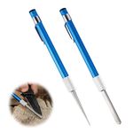 2Set Diamond Sharpening Pen Diamond Knife Sharpening Pen Sharpener Stone Diamond Sharpening Stone Pen Stick Retractable for Serrated Blades Knife (Blue)