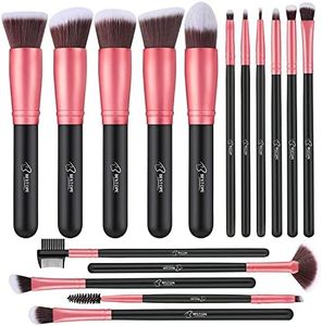 Pinceaux de Maquillage Professionnels - BESTOPE PRO Set Pinceaux Maquillage Synthétiques de Qualité Supérieure Pour Fond de Teint, Poudre, Blush, Anti-cernes