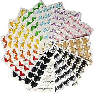 Photo corner stickers, self-adhesive photo corners, memory book scrapbook, picture album diary Personal Organizer notebook - 14 colors