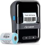 Label Maker CLABEL 220B, Portable Barcode Printer, Mini Wireless Thermal Label Maker Machine, Compatible with iOS System for Retail, QR Code, Small Business(Black)