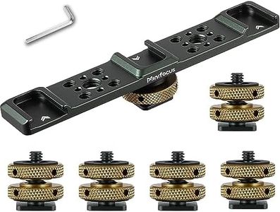 MINIFOCUS Triple Cold Shoe Extension Bar & Camera Hot Shoe Mount Adapter