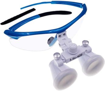3.5X Binocular Ultralight Loupe Surgery Surgical Magnifier Medical Operation Loupe Glasses for Surgery Angle Adjustable (Blue)