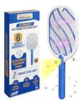 Weird Wolf Electric Mosquito Bat | Rechargeable Mosquito Killer Racket for Home | Electric Insect Fly Swatter with LED Light | Long Battery Backup | High Voltage Mesh | 6 Month Warranty