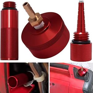 for Honda EU3000i EU2000i EU1000i Generator Extended Run Gas Cap, Mess Free Oil Change Funnel & Magnetic Oil Dipstick Aluminum Red (Set of 3)