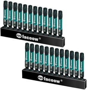 Facoow 2" Long 24 Pack T40 Torx Bit Set, Torx Bits Set with Magnetic Tips, Star Bits Set S2 Alloy Steel, Impact Torque Bit Set