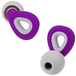 Ear Plugs Noise Cancelling for Sleep, Silicone Earplugs for Work, Reusable Hearing Protection Ear Plug Suitable for Snoring, Concert, Travel, Flights, with 3 Sizes Ear Tips S, M, L (Purple)