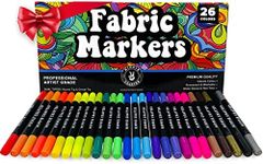 Fabric Markers for Baby Clothes Canvas Fabric Upholstery T Shirts Shoe Clothing Paint Fabric Pens for Clothes, Fabric Markers Permanent No Bleed Coloring Dye Pens 26 Pcs for Artists and Kids