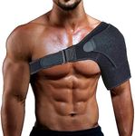 Shoulder Brace for Men Women, Neoprene Shoulder Compression Sleeve Wrap, Adjustable Shoulder Brace, for Torn Rotator Cuff Support,Tendonitis, Dislocation, Bursitis(Black, L)