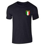 Pop Threads Italy Soccer Retro National Team Black M Short Sleeve T-Shirt