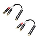 Cable Matters 2-Pack RCA to 1/4 Fem