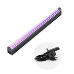 U4GLORY USB Black Light Bar, 10W 1ft T5 Portable UV LED Blacklight Tube Glow in The Dark for Fluorescent Poster Room Bedroom Party Supplies Stage Lighting Halloween Club