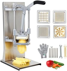 BIEAMA French Fry Cutter with 4 Blades, 1/4", 3/8", 1/2" & 8 Wedge
