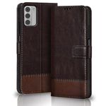 TheGiftKart Flip Back Cover Case for Nokia G42 5G | Dual-Color Leather Finish | Inbuilt Stand & Pockets | Wallet Style Flip Back Case Cover for Nokia G42 5G (Coffee & Brown)