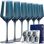 Navy/Royal Blue Wine Glasses Set of