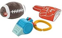 Fisher-Price Tiny Touchdowns Gift Set, 3 Football-Themed Infant Toys and Teether for Babies Ages 3 Months and Up