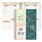 Kids to Do List Daily Task Checklist Chore Planner - Time Management Notebook by Bright Day, Non Dated Flex Cover Spiral Organizer, 8.25 x 6.25 (Space)