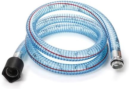 ​Mezchi 1" Suction Hose for Fuel Transfer Pump, Heavy Duty Steel Wire Multi-Fuel Hose with 1 Inch Threaded Couplings, 6.5FT Oil/Diesel/Gasoline Transfer Tube, UV Resistant & Chemical Proof​