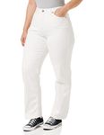 Lee Women's Wide Leg Long Jeans, White, 42 IT (28W/31L)