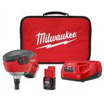 Milwaukee M12 Cordless Palm Nailer Kit, 2458-21, red lithium battery