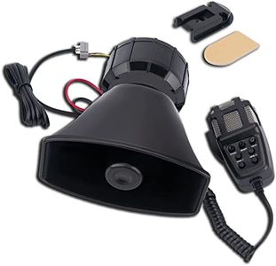 PA System for Car 100W 12V 7 Tone Sound Loud Car Siren Horn with Mic PA Speaker System, Car Megaphone Universal Fit