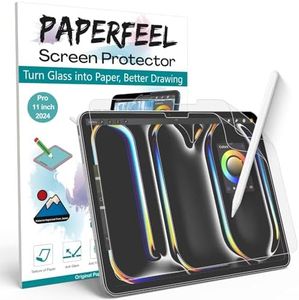 [2 Pack] Paperfeel Screen Protector for iPad Pro 11 Inch 2024 M4 Model, Matte PET Paper Film Compatible with Apple Pencil Drawing, Writing, Anti Glare, Anti Fingerprint, Anti Scratch,Easy Installation