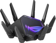 ASUS ROG Rapture GT-AXE16000 Quad-Band WiFi 6E Extendable Gaming Router, 6GHz Band, Dual 10G Ports, 2.5G WAN Port, ASUS RangeBoost Plus, Triple-Level Game Acceleration, VPN Fusion, AiMesh Compatible