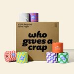 Who Gives A Crap – 100% Recycled, Twice as Long, Enviromentally Friendly and Sustainable Toilet Roll, Box of 48 (3-Ply, 360 Sheets) - Soft, Strong, Sustainable, Biodegradable & Plastic-Free