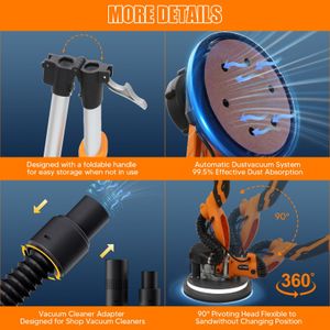 VELPAX 1250W Drywall Sander – Powerful Electric Wall Smoothing Tool