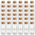 BELLE VOUS 36 Pack of Glass Favour Jars with Cork Lids - 30ml/1.05oz - Mini Mason Airtight Storage Bottles for Wedding Favours, Party, Kitchen Spices and Jam