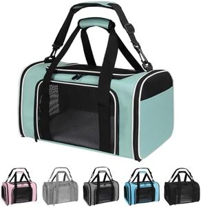 Yipincover Carriers Soft-Sided Large Pet Carrier for Cats Dogs Small Animals Up to 25Lbs,Top Load Carrier,Ventilated Design,Portable Cat Carrier Airline Approved(X-Large,Green)
