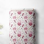 100% Cotton Fairy Girls Ballerina Novelty Printed Design Quilting Kids Craft Dress Quality Sewing Premium Fabric Material | 55" - 140 cm Wide (per Metre, Ballerina Girl)