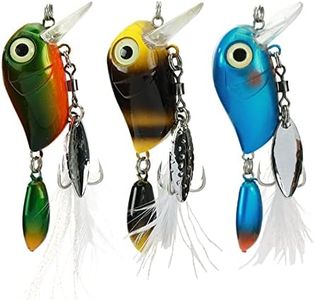 Pelican Mate Crankbaits for Bass Fishing Shallow Diving Fishing Lures Topwater Swimbaits Freshwater and Saltwater 3PCS 1.5’’/0.2 oz (Multicolor)