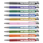 SHIBASHAN Up to 480 Pcs Personalized Pens with Name Custom Pen with Engraved Text Aluminium Black Ink Retractable Black Ballpoint Pen Customized Pens Bulk For Bussiness-Great Gift Ideas