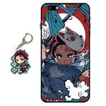 Compatible with iPhone 6 Plus/iPhone 6s Plus Case Anime Design [with Tanjirou Figure Keychain], Soft Silicone TPU Animation Cool Phone Case for iPhone 6 Plus/iPhone 6s Plus