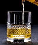 PrimeWorld Signature Crystal Whiskey Glasses Set of 6 pcs- 300 ml Bar Glass for Drinking Bourbon, Whisky, Scotch, Cocktails, Cognac- Old Fashioned Cocktail Tumblers