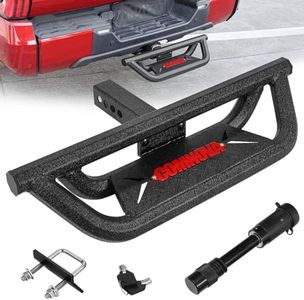 COMNOVA Drop Down Hitch Step for 2 Inch Receiver, Heavy-Duty Carbon Steel Tow Hitch Step with Anti-Rust Coating, Easy Install 6" Wide Bump Steps with Lock Pin for Car Van Truck SUV RV