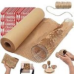 ecoducer 12”x100’ Honeycomb Packing Paper for Moving Supplies. Eco Friendly Bubble Paper Packing Material Moving. Paper Wrap for Packing Fragile Items. Kraft Paper Packing Moving Shipping Supplies.