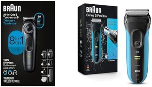Braun All-in-One Style Kit Series 5 5471, 8-in-1 Trimmer for Men with Beard Trimmer, Body Trimmer & Series 3 3040 Wet and Dry Shaver, Electric Men's Razor, Razors, Shavers