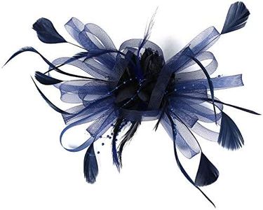 HIDOLL Femmes Fascinator Chapeau Fleur Mesh Plume Mariage Dames Day Bandeau et Clip Cocktail Tea Party Chapeau