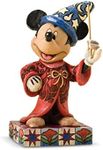 Enesco Disney Traditions Collection by Jim Shore Sorcerer Mickey Mouse Holding Wand Figurine- Resin Hand Crafted Painted Fantasia Collectible Disney Figurines Decorative Home Decor Statue, 4.2 Inch