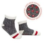 BNCO Apparel's Womens Sherpa Slipper Socks with Maple Leaf Anti-Skid Grippers - Shoe Size 6-9.5