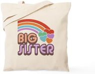 CafePress Big Sister Tote Bag Natural Canvas Tote Bag, Reusable Shopping Bag