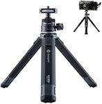 Fotopro Desktop Tripod All Metal Material Aluminum Alloy 360 Degree Ball Head 1/4 Inch Screw Mini Portable Extendable Table Tripod for Cell Phone DSLR Camera Travel Photograph Vlog Video